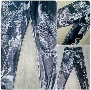 BLACKMILK Super Rare! Double Skeletons - size SM Leggings